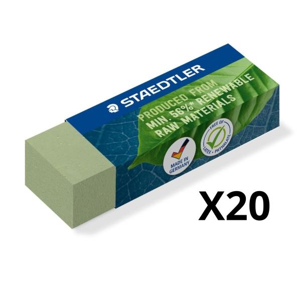 Image sur Gomme Eco Staedtler vert olive, les 20